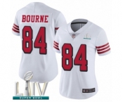 Women's San Francisco 49ers #84 Kendrick Bourne Limited White Rush Vapor Untouchable Super Bowl LIV Bound Football Jersey
