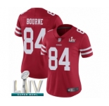 Women's San Francisco 49ers #84 Kendrick Bourne Red Team Color Vapor Untouchable Limited Player Super Bowl LIV Bound Football Jersey