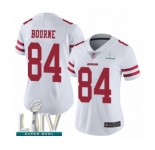 Women's San Francisco 49ers #84 Kendrick Bourne White Vapor Untouchable Limited Player Super Bowl LIV Bound Football Jersey