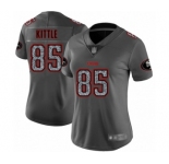 Women's San Francisco 49ers #85 George Kittle Limited Gray Static Fashion Football Jersey