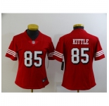 Women's San Francisco 49ers #85 George Kittle Limited Red Rush Vapor Untouchable Football Jerseys