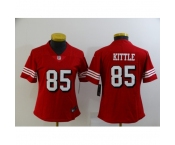 Women's San Francisco 49ers #85 George Kittle Limited Red Rush Vapor Untouchable Football Jerseys