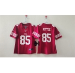 Women's San Francisco 49ers #85 George Kittle Red Vapor Football Stitched Jersey