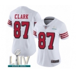 Women's San Francisco 49ers #87 Dwight Clark Limited White Rush Vapor Untouchable Super Bowl LIV Bound Football Jersey