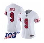 Women's San Francisco 49ers #9 Robbie Gould Limited White Rush Vapor Untouchable 100th Season Football Jersey