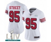 Women's San Francisco 49ers #95 Kentavius Street Limited White Rush Vapor Untouchable Super Bowl LIV Bound Football Jersey