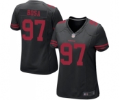 Women's San Francisco 49ers #97 Nick Bosa Game Black Football Jersey