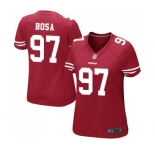 Women's San Francisco 49ers #97 Nick Bosa Game Red Team Color Football Jersey