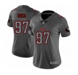 Women's San Francisco 49ers #97 Nick Bosa Limited Gray Static Fashion Football Jersey