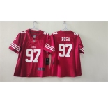 Women's San Francisco 49ers #97 Nick Bosa Red Vapor Football Stitched Jersey
