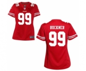 Womens San Francisco 49ers #99 Deforest Buckner Scarlet Jersey