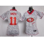 nike women nfl jerseys san francisco 49ers #11 smith [fem fan zebra]