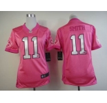 nike women nfl jerseys san francisco 49ers #11 smith pink[nike love's]