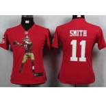 nike women nfl jerseys san francisco 49ers #11 smith red[portrait fashion]