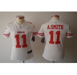 nike women nfl jerseys san francisco 49ers #11 smith white[nike limited]