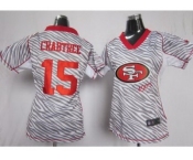 nike women nfl jerseys san francisco 49ers #15 crabtree [fem fan zebra]