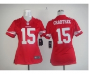 nike women nfl jerseys san francisco 49ers #15 crabtree red[nike limited]
