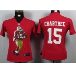 nike women nfl jerseys san francisco 49ers #15 crabtree red[portrait fashion]