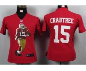 nike women nfl jerseys san francisco 49ers #15 crabtree red[portrait fashion]