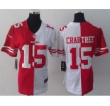 nike women nfl jerseys san francisco 49ers #15 crabtree white-red[nike split]