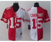 nike women nfl jerseys san francisco 49ers #15 crabtree white-red[nike split]