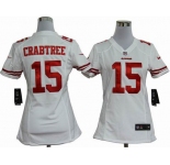 nike women nfl jerseys san francisco 49ers #15 crabtree white[nike]