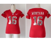 nike women nfl jerseys san francisco 49ers #16 joe montana red  jerseys