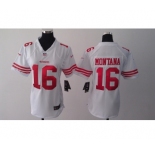 nike women nfl jerseys san francisco 49ers #16 montana white[nike]