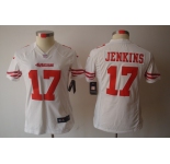 nike women nfl jerseys san francisco 49ers #17 jenkins white[nike limited]