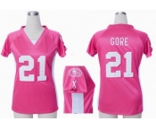 nike women nfl jerseys san francisco 49ers #21 frank gore pink[draft him ii top]
