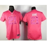 nike women nfl jerseys san francisco 49ers #21 frank gore pink[nike]