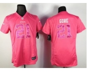 nike women nfl jerseys san francisco 49ers #21 frank gore pink[nike]