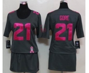 nike women nfl jerseys san francisco 49ers #21 gore dk.grey[breast cancer awareness]