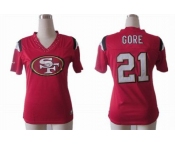 nike women nfl jerseys san francisco 49ers #21 gore field flirt fashion red[nike 2012]
