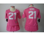 nike women nfl jerseys san francisco 49ers #21 gore pink[breast cancer awareness]