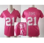 nike women nfl jerseys san francisco 49ers #21 gore pink[draft him ii top]