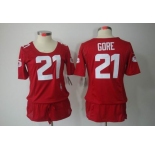 nike women nfl jerseys san francisco 49ers #21 gore red[breast cancer awareness]