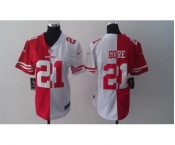 nike women nfl jerseys san francisco 49ers #21 gore white-red[nike split]
