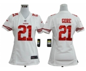 nike women nfl jerseys san francisco 49ers #21 gore white[nike]