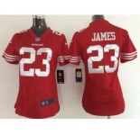nike women nfl jerseys san francisco 49ers #23 james red[nike]