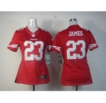 nike women nfl jerseys san francisco 49ers #23 lamichael james red[nike limited]