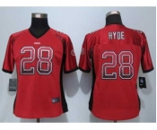 nike women nfl jerseys san francisco 49ers #28 hyde red[Elite drift fashion]
