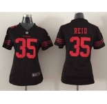 nike women nfl jerseys san francisco 49ers #35 reid black[nike]