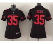 nike women nfl jerseys san francisco 49ers #35 reid black[nike]