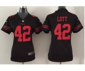 nike women nfl jerseys san francisco 49ers #42 lott black[nike]