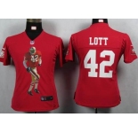 nike women nfl jerseys san francisco 49ers #42 ronnie lott red[portrait fashion]