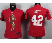 nike women nfl jerseys san francisco 49ers #42 ronnie lott red[portrait fashion]