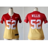 nike women nfl jerseys san francisco 49ers #52 patrick willis red-yellow[nike drift fashion][second version]