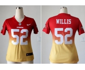 nike women nfl jerseys san francisco 49ers #52 patrick willis red-yellow[nike drift fashion][second version]