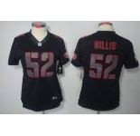 nike women nfl jerseys san francisco 49ers #52 willis black[nike impact limited]